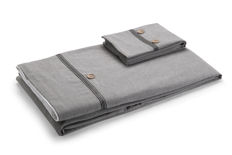 FUNDA PLUMON ROSEN ALGODON PURE NEW LANIN 1,5 PLAZAS GRIS - 3