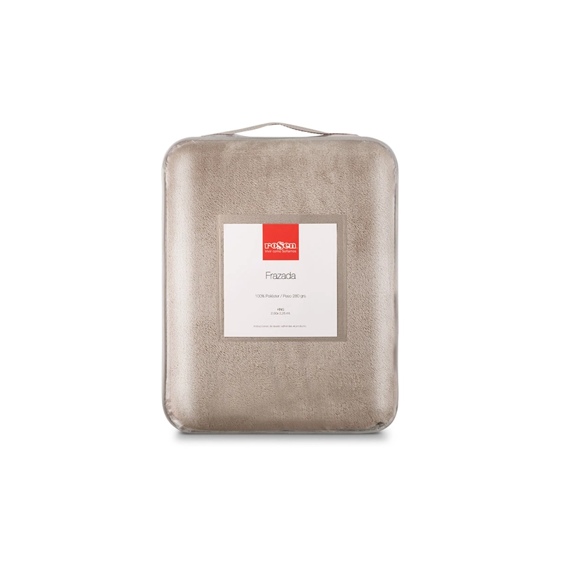 FRAZADA ROSEN 280 GRAMOS GRIS TOPO 2 PLAZAS - 1