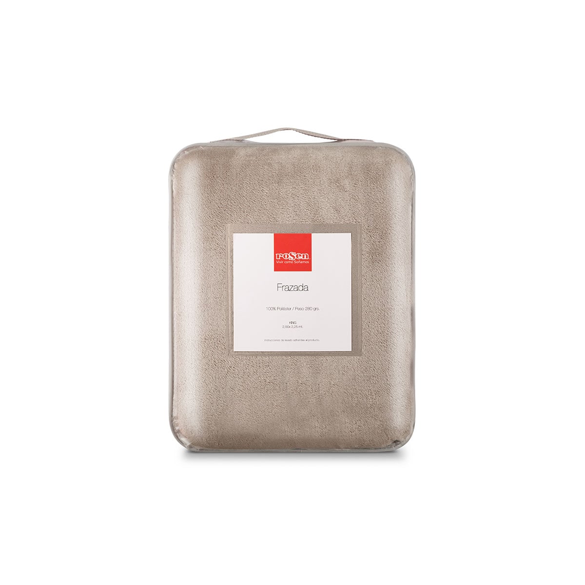 FRAZADA ROSEN 280 GRAMOS GRIS TOPO 2 PLAZAS - 1