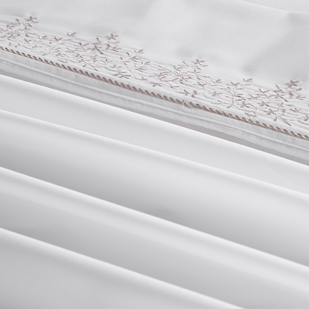 SÁBANAS ROSEN FLORAL SUPERKING 220 HILOS ALGODÓN BLANCA BORDADA - 3