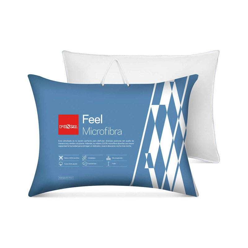 ALMOHADA ROSEN MICROFIBRA FEEL AMERICANA 70 X 50 CM BLANCO - 5