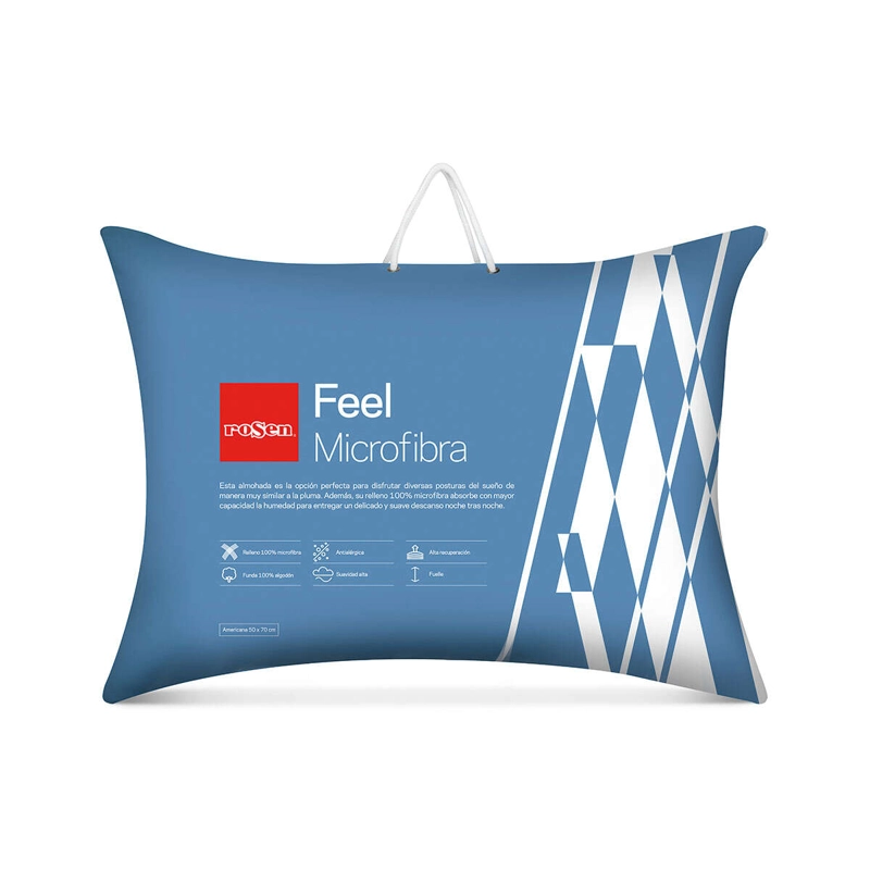 ALMOHADA ROSEN MICROFIBRA FEEL AMERICANA 70 X 50 CM BLANCO - 6