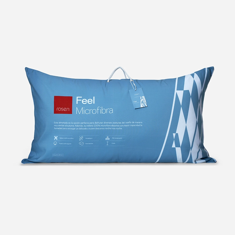 ALMOHADA ROSEN MICROFIBRA FEEL KING 90 X 50 CM BLANCO - 1