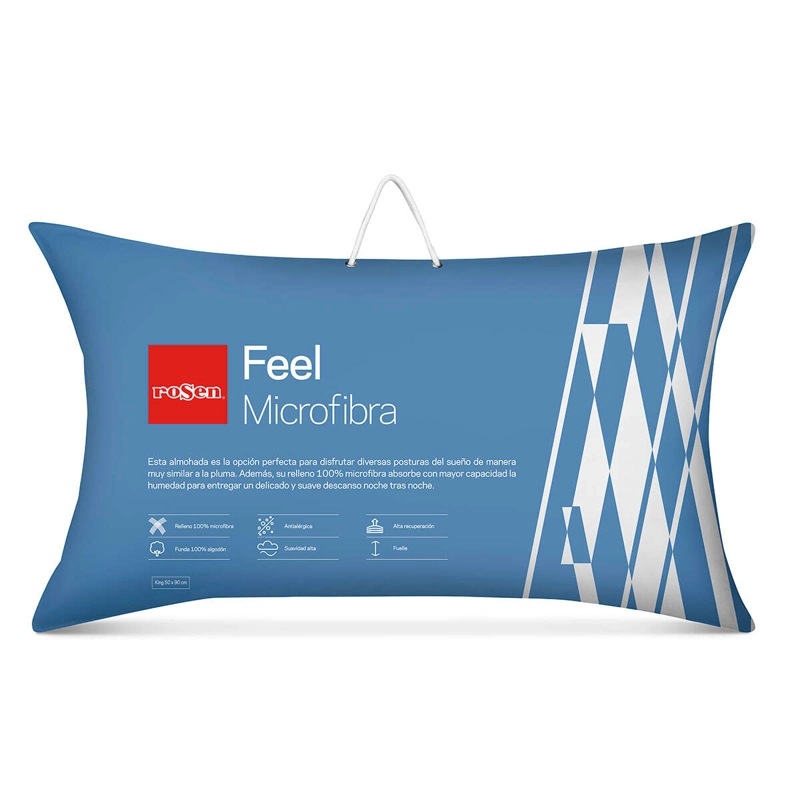 ALMOHADA ROSEN MICROFIBRA FEEL KING 90 X 50 CM BLANCO - 6