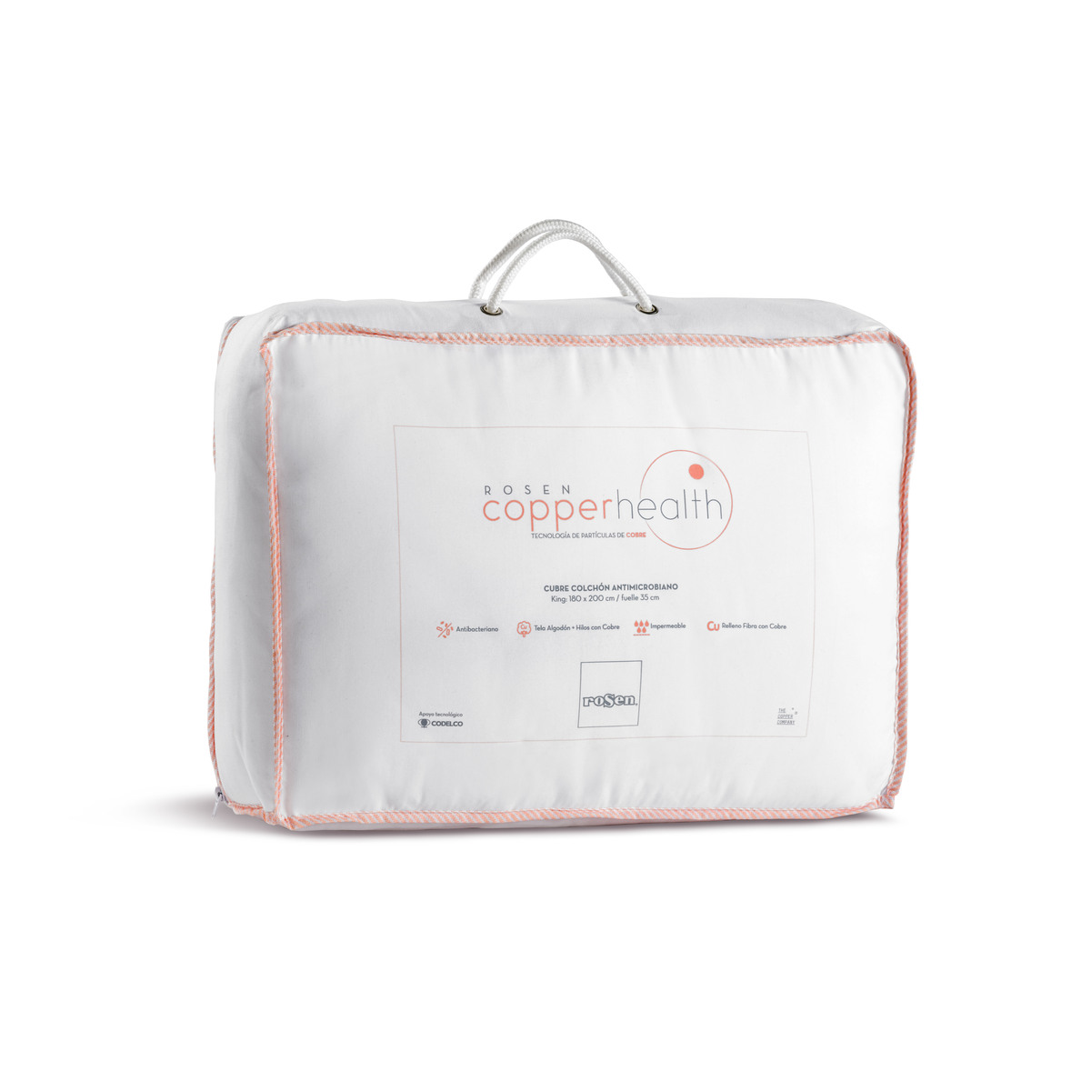 CUBRE COLCHON COPPER HEALTH IMPERMEABLE 1 PLAZA 90X200 CM - 6