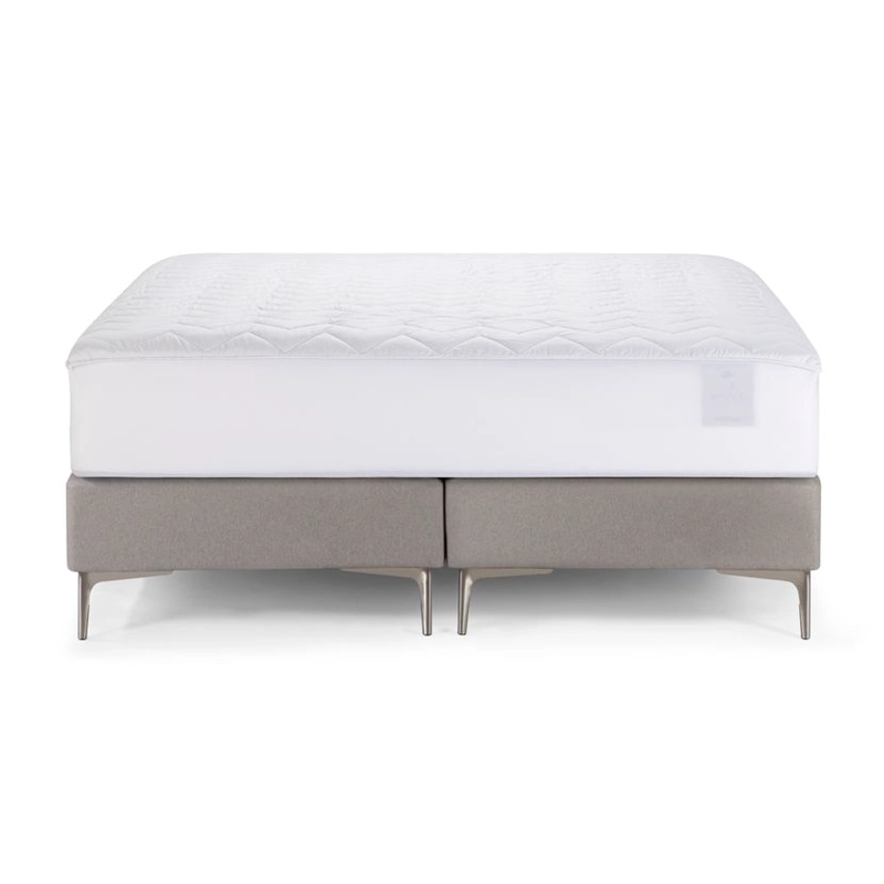 CUBRECOLCHÓN ROSEN 2 PLAZAS BLANCO LISO COPPER HEALTH IMPERMEABLE 150X200 CM - 1