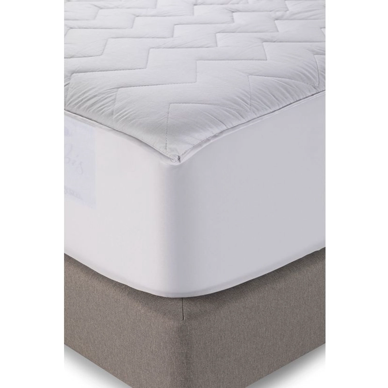 CUBRECOLCHÓN ROSEN 2 PLAZAS BLANCO LISO COPPER HEALTH IMPERMEABLE 150X200 CM - 2
