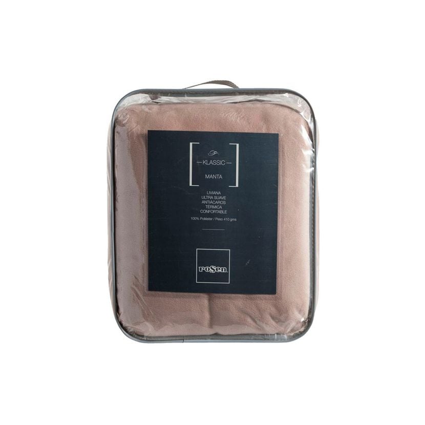 FRAZADA ROSEN 410 GRAMOS BICOLOR BEIGE KING - 2
