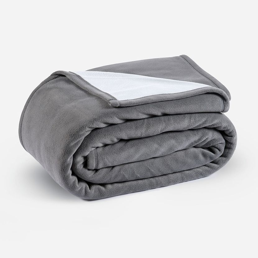 FRAZADA ROSEN 410 GRAMOS BICOLOR GRIS SUPER KING - 1