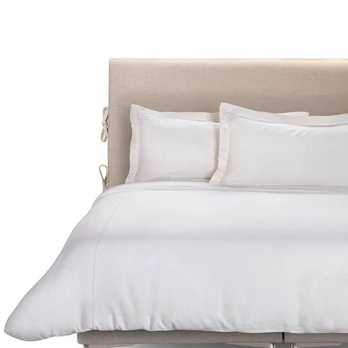 FUNDA PLUMÓN ROSEN LINO BLANCO LISO PURE SÚPER KING - 5