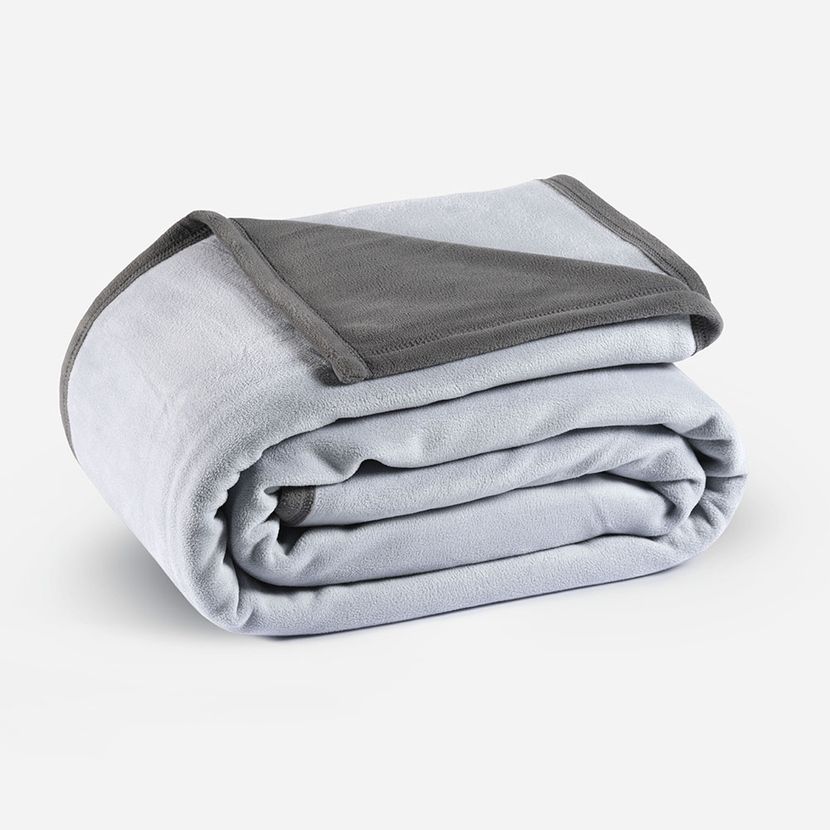 FRAZADA ROSEN 410 GRAMOS BICOLOR GRIS 2 PLAZAS - 3
