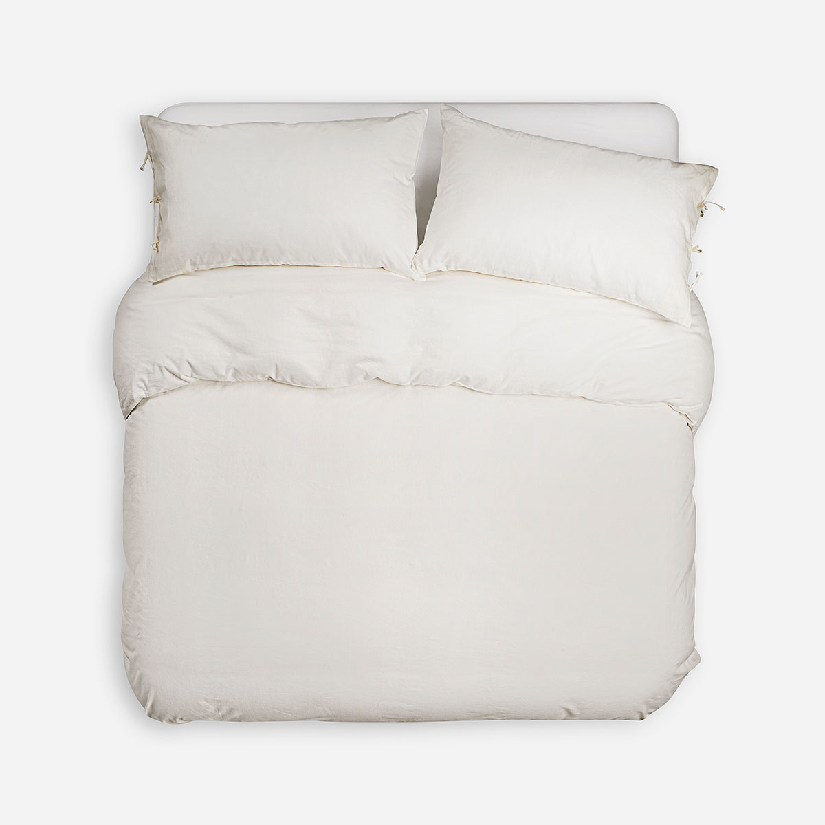 FUNDA PLUMON ROSEN LINO-ALGODON PURE LISO KING BLANCO - 2