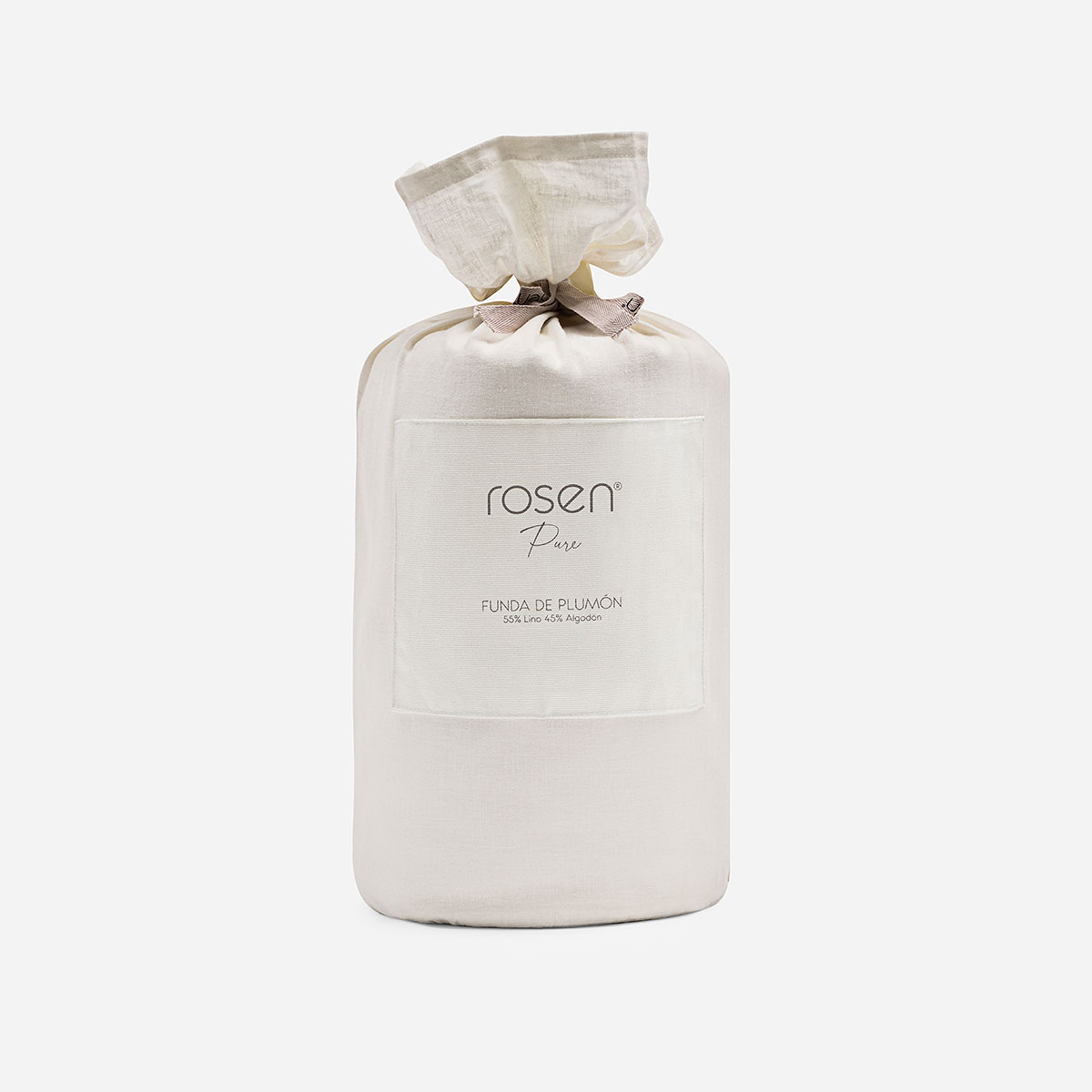 FUNDA PLUMON ROSEN LINO-ALGODON PURE LISO KING BLANCO - 5