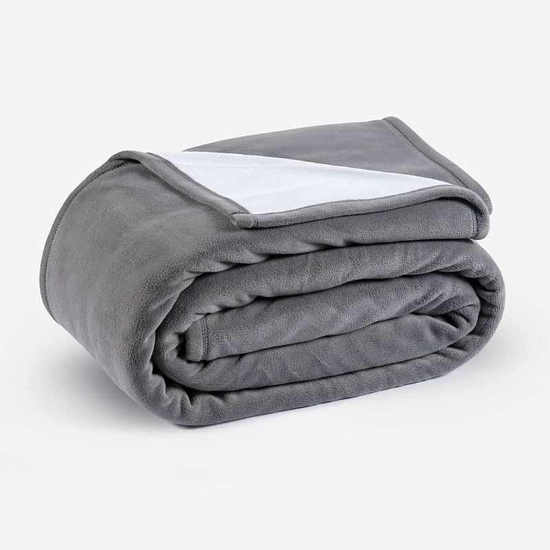FRAZADA ROSEN 410 GRAMOS BICOLOR GRIS 1,5 PLAZAS - 1