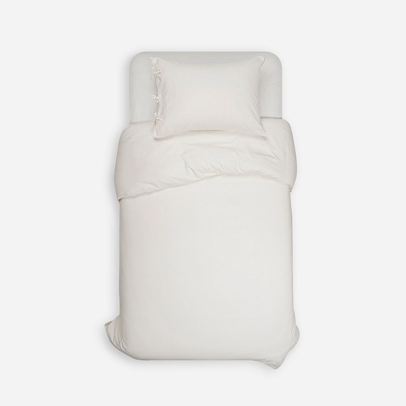 FUNDA PLUMON ROSEN LINO-ALGODON PURE LISO BLANCO 1,5 PLAZAS - 2