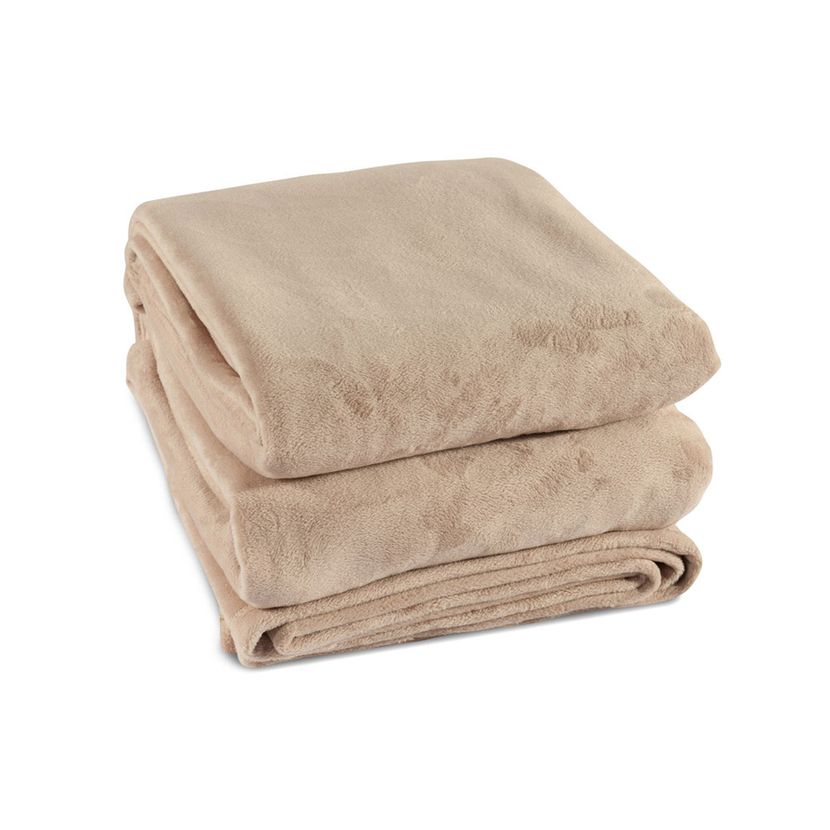 FRAZADA ROSEN 410 GRAMOS BICOLOR BEIGE 1,5 PLAZAS - 1