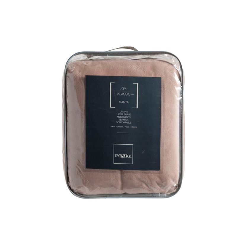 FRAZADA ROSEN 410 GRAMOS BICOLOR BEIGE 1,5 PLAZAS - 2