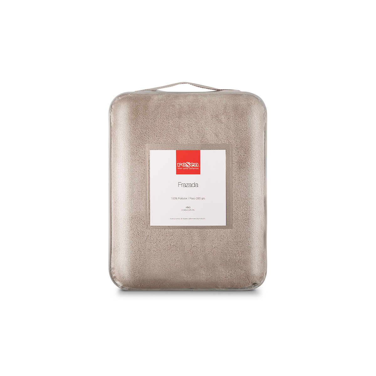 FRAZADA ROSEN 280 GRAMOS GRIS TOPO SUPER KING - 1