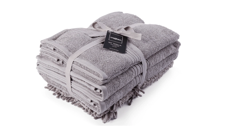SET DE TOALLAS ROSEN 420 GR GRIS - 1