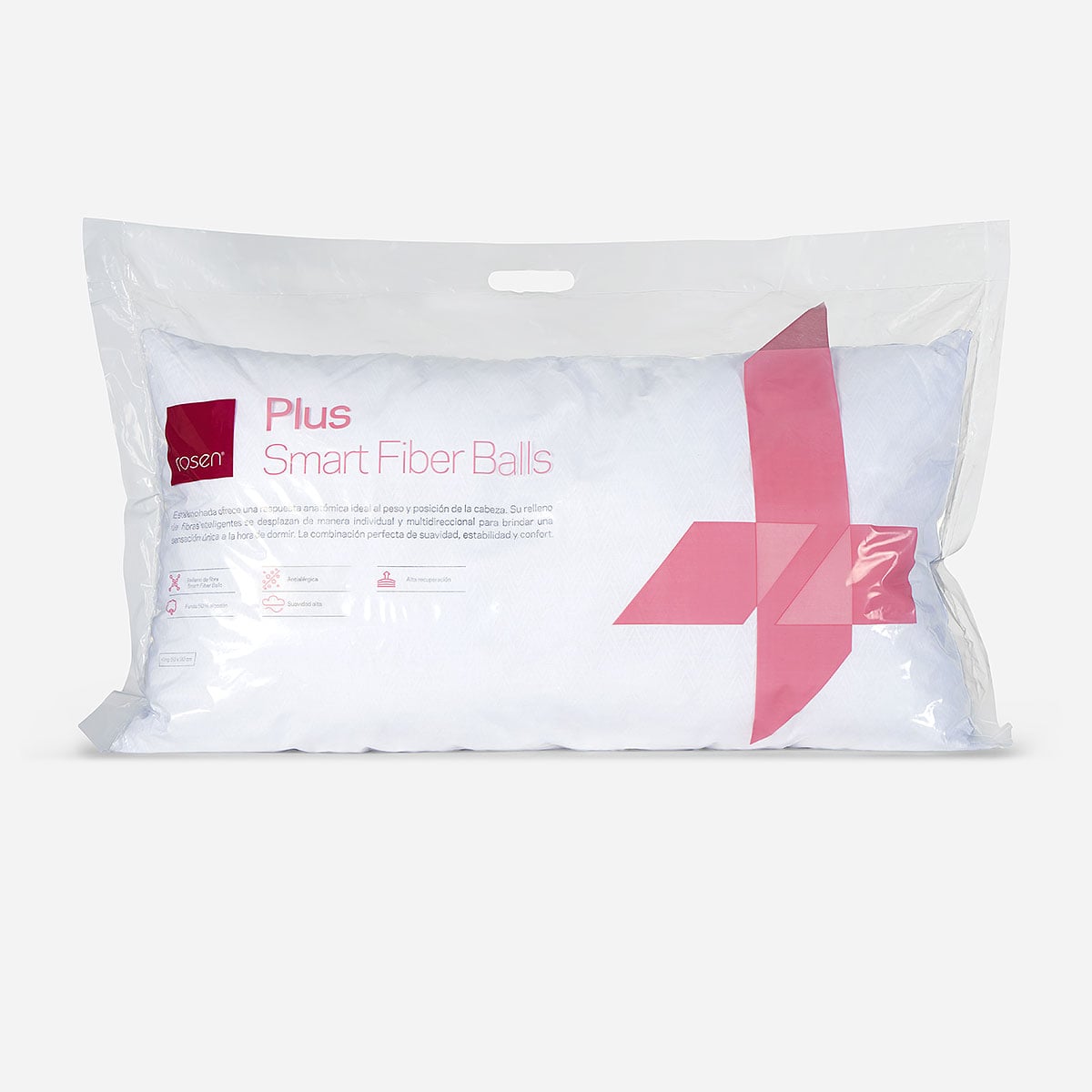 ALMOHADA ROSEN FIBRA PLUS KING 90 X 50 CM BLANCO - 1