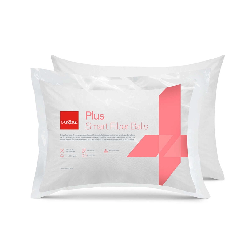 ALMOHADA ROSEN FIBRA PLUS AMERICANA 70 X 50 CM BLANCO - 5
