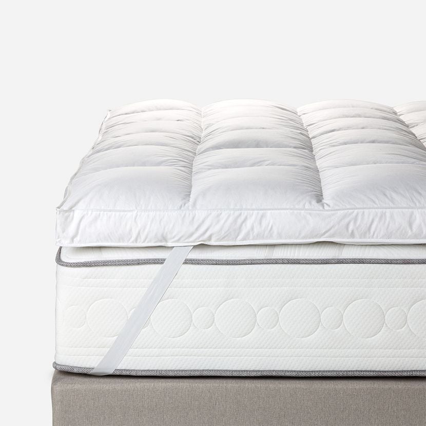 TOPPER ROSEN ALGODÓN BLANCO LISO AME PLUMA 2 PLAZAS 150 X 200 CM - 1