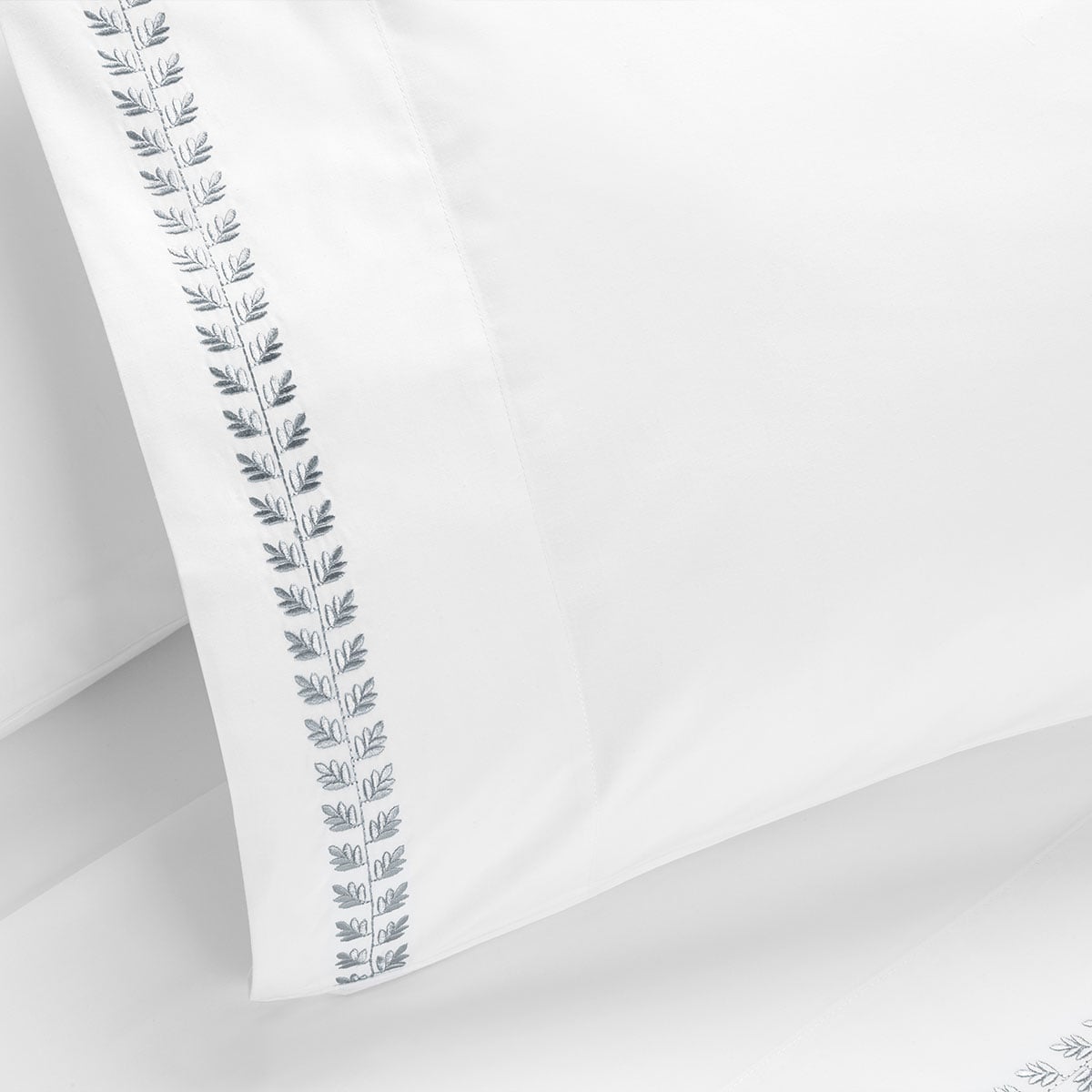 SABANA ROSEN 220 HILOS BORDADA HOJA BLANCA 1 PLAZA - 2