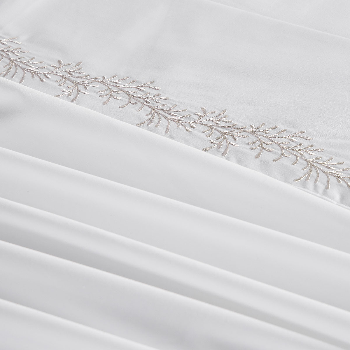 SÁBANAS ROSEN BOTÁNICA 2 PLAZAS 220 HILOS ALGODÓN BLANCO BORDADA - 3