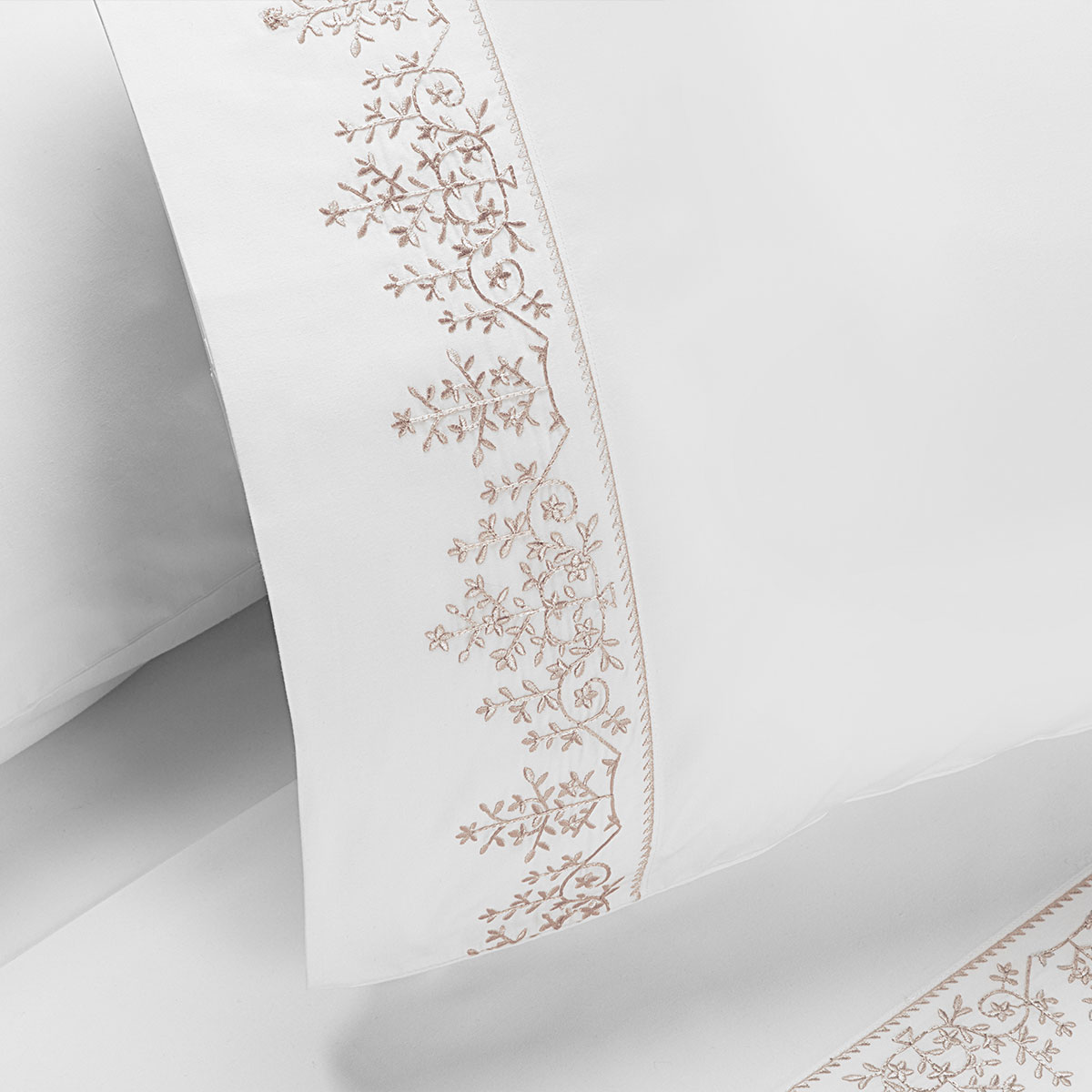 SABANA ROSEN 220 HILOS BORDADA FLORAL BLANCA 1 PLAZA - 3