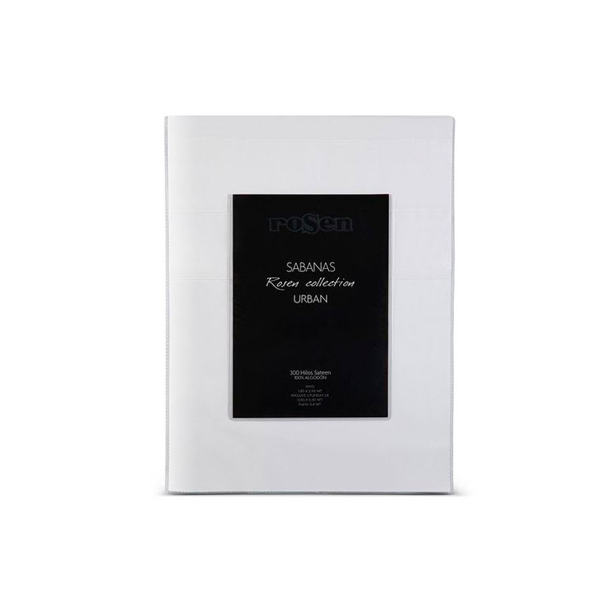 SABANA ROSEN 300 HILOS ALGODON LISA BLANCA QUEEN - 1
