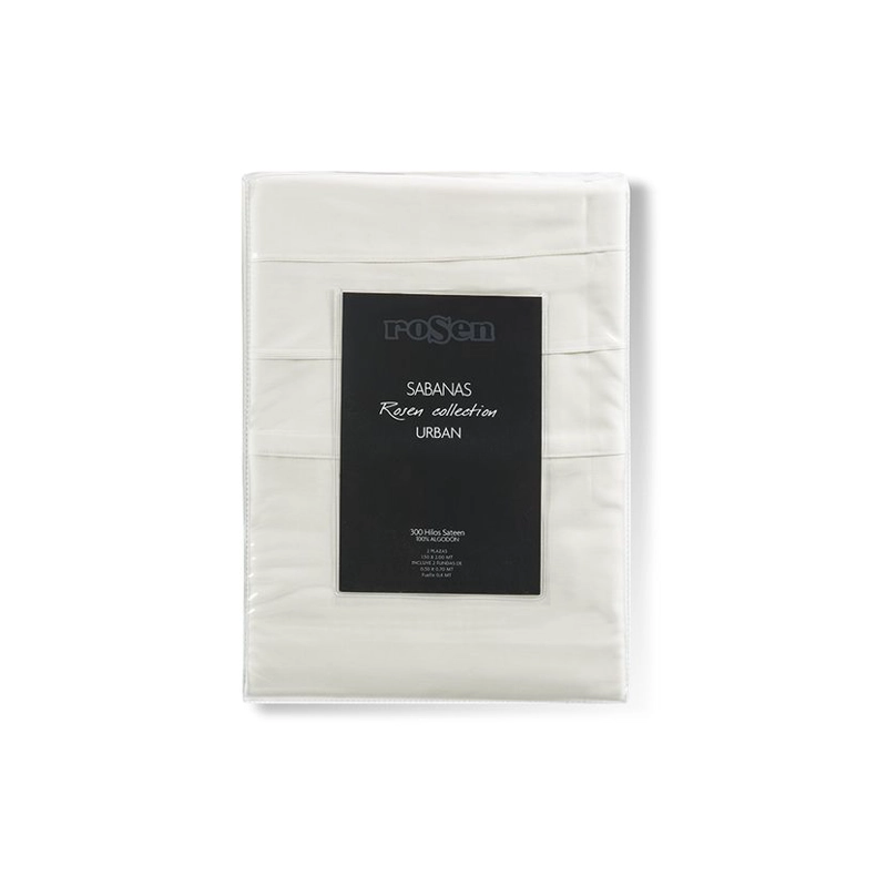 SABANA ROSEN 300 HILOS ALGODON LISA IVORY SUPER KING - 6