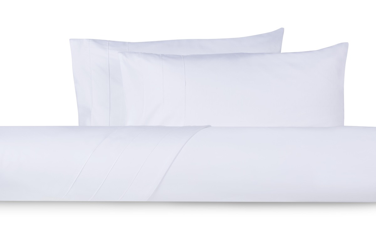 SABANA ROSEN 300 HILOS ALGODON LISA BLANCA FULL - 3