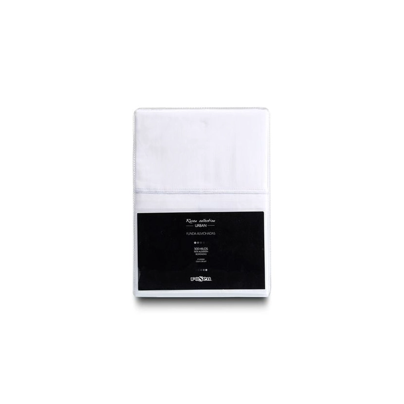 FUNDA ROSEN ALMOHADA 300 HILOS AMERICANA 70 X 50 CM ALGODÓN BLANCO - 2