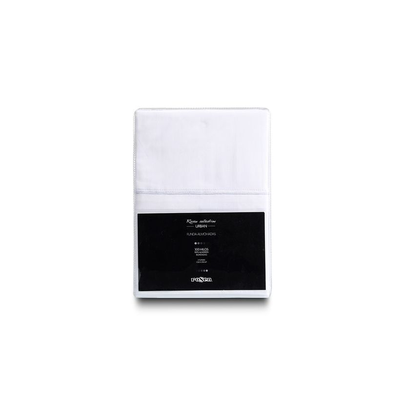 FUNDA ROSEN ALMOHADA 300 HILOS KING 90 X 50 CM ALGODÓN BLANCO - 2