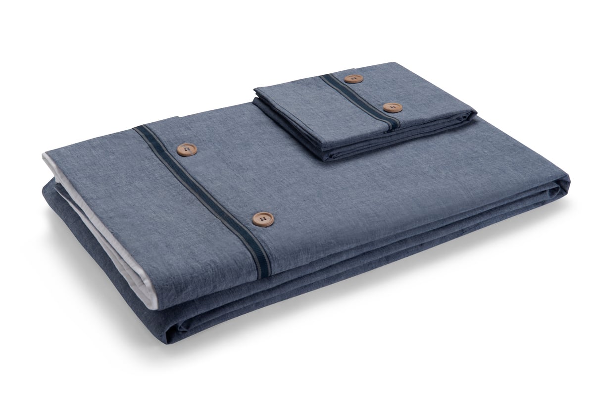 FUNDA PLUMON ROSEN ALGODON PURE NEW LANIN 1 PLAZA DENIM - 4