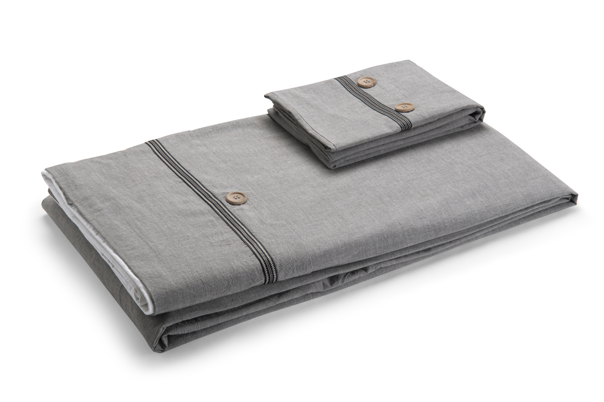 FUNDA PLUMON ROSEN ALGODON PURE NEW LANIN 1 PLAZA GRIS - 3
