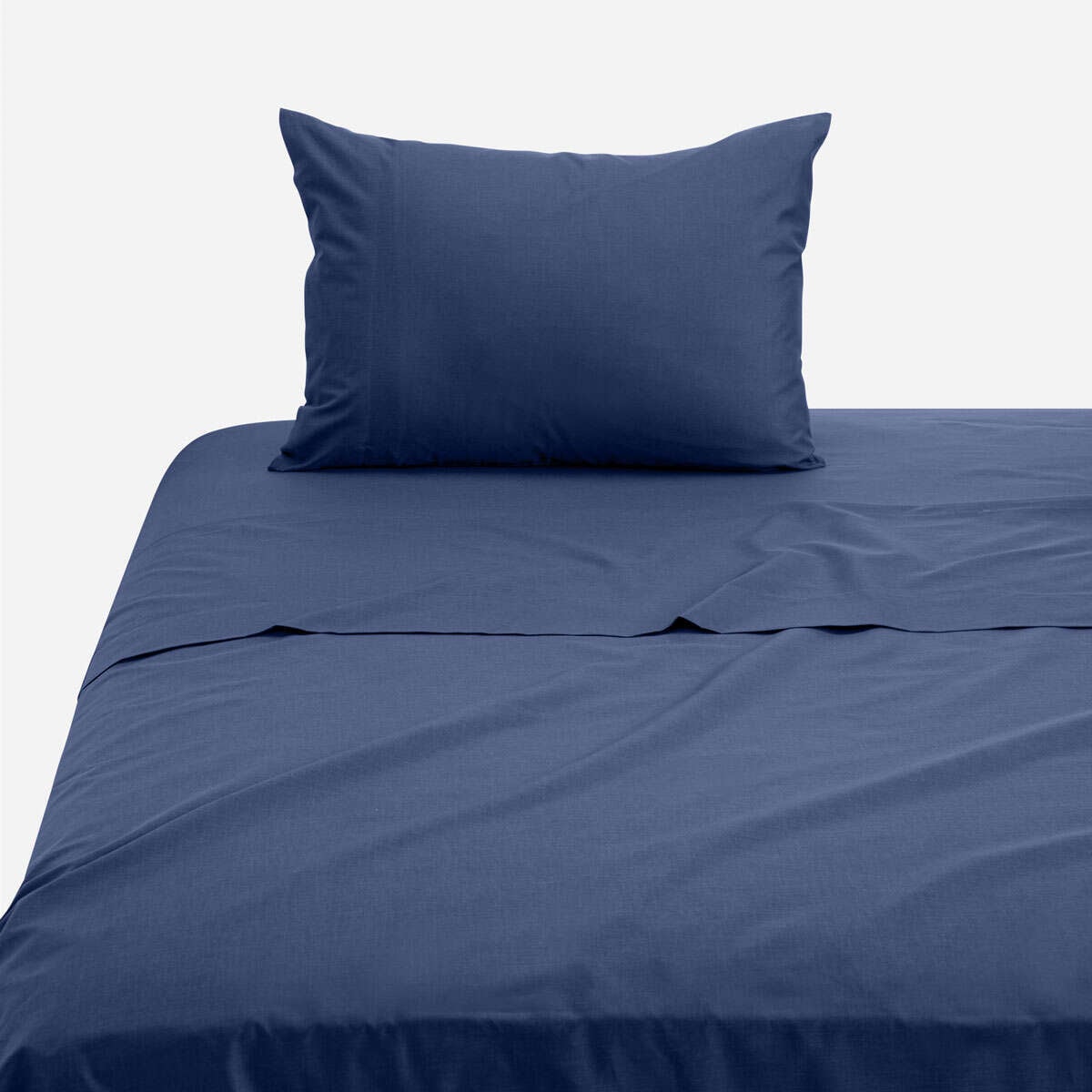 SABANA 144 HILOS LISA DENIM 1,5 PLAZAS - 1