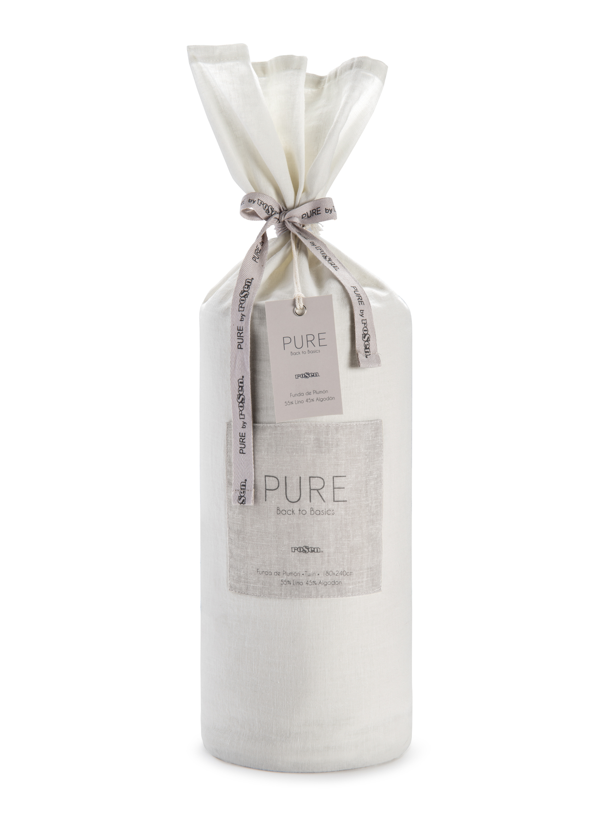 FUNDA PLUMON ROSEN LINO-ALGODON PURE LISO 1 PLAZA BLANCO - 6
