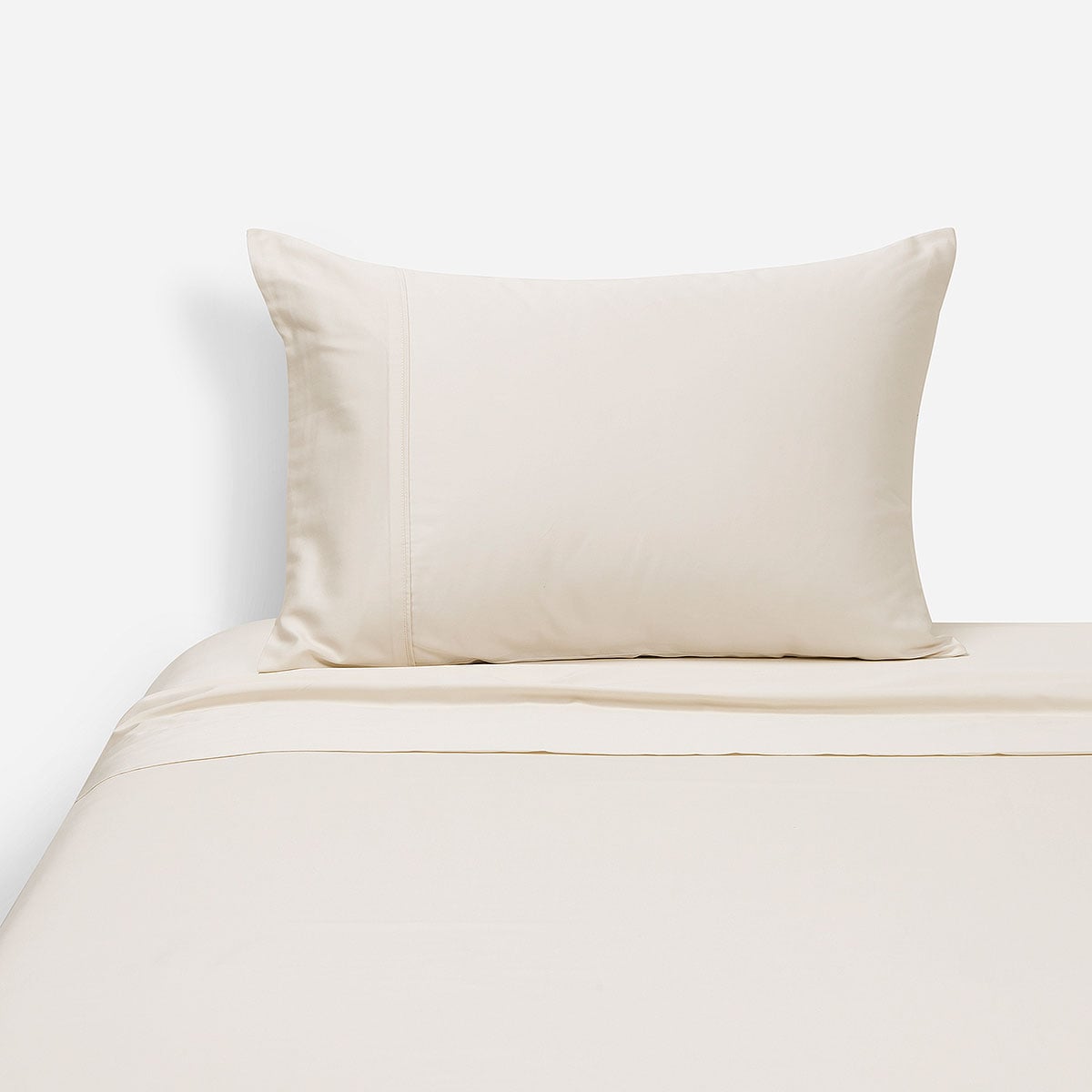 SÁBANAS ROSEN 1.5 PLAZAS 300 HILOS ALGODÓN IVORY LISA - 3