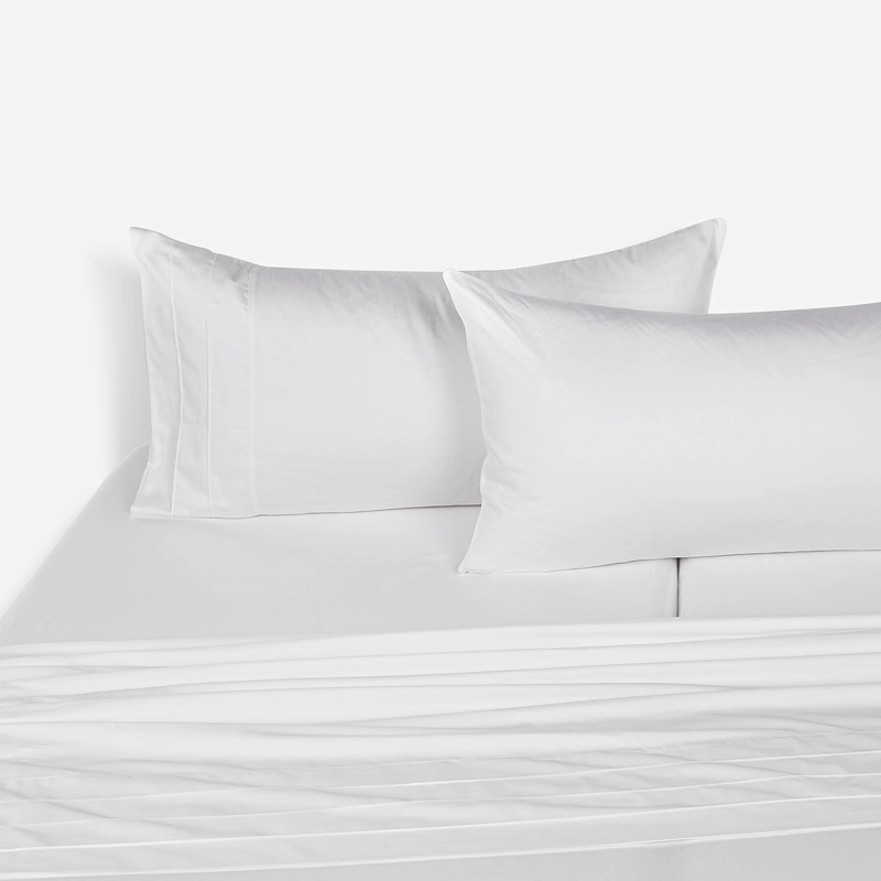 SABANA BODY SHAPE 300 HILOS ALGODON LISA BLANCA SUPER KING - 1
