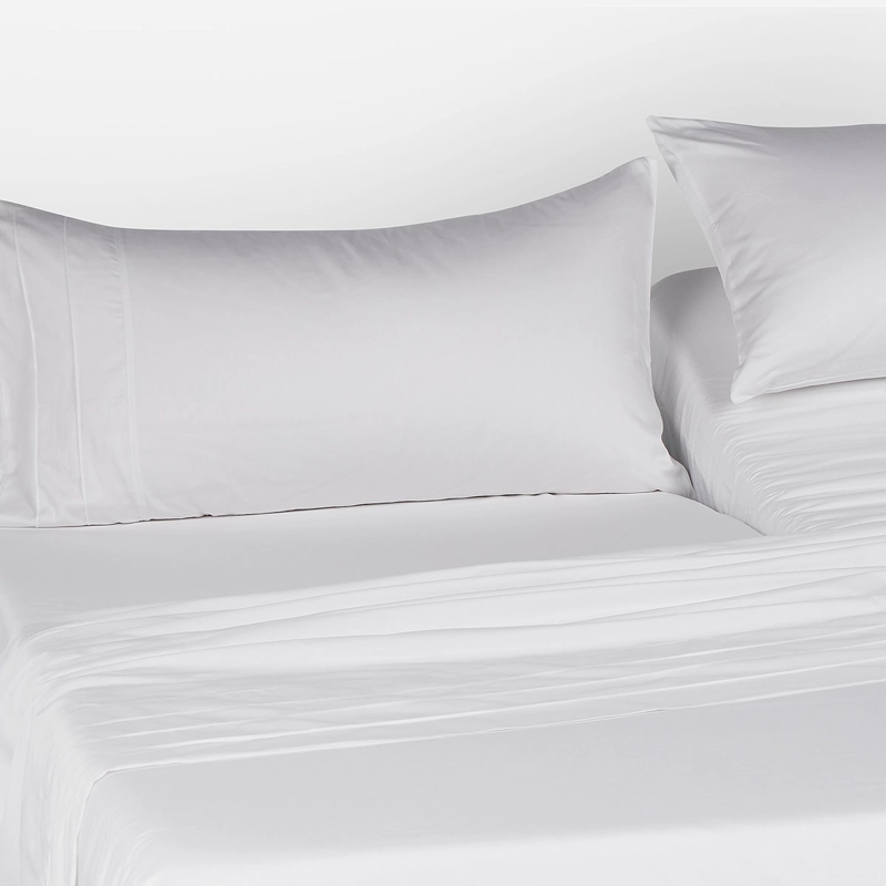SABANA BODY SHAPE 300 HILOS ALGODON LISA BLANCA SUPER KING - 4