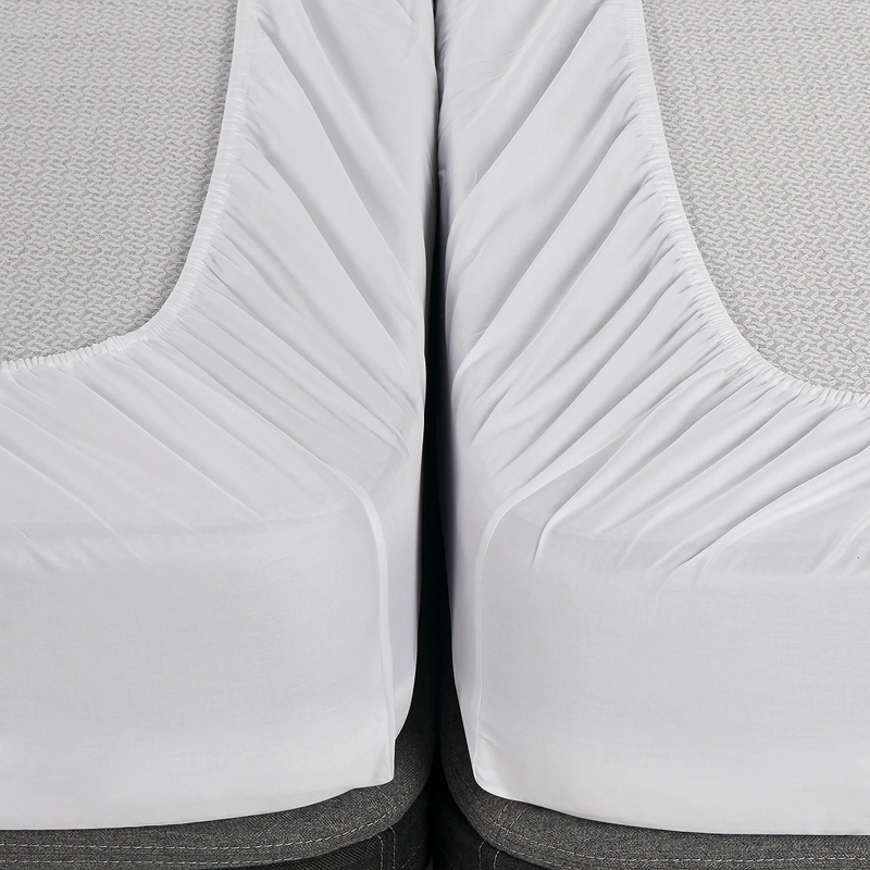 SABANA BODY SHAPE 300 HILOS ALGODON LISA BLANCA SUPER KING - 6