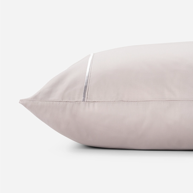 FUNDA ALMOHADA 300 HILOS ALGODON 50X90 CM PLATA - 4