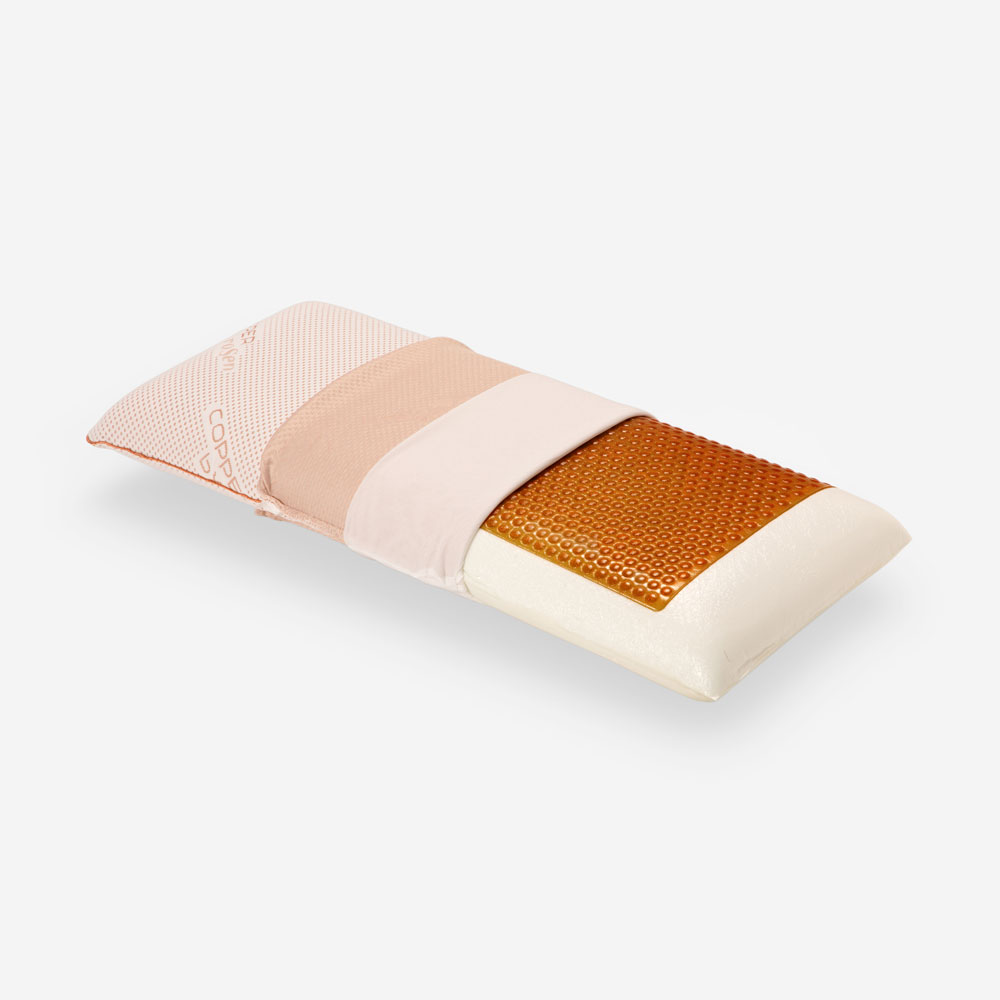 SET 2 ALMOHADA ROSEN VISCOGEL COPPER HEALTH KING 90 X 40 CM BLANCO - 7