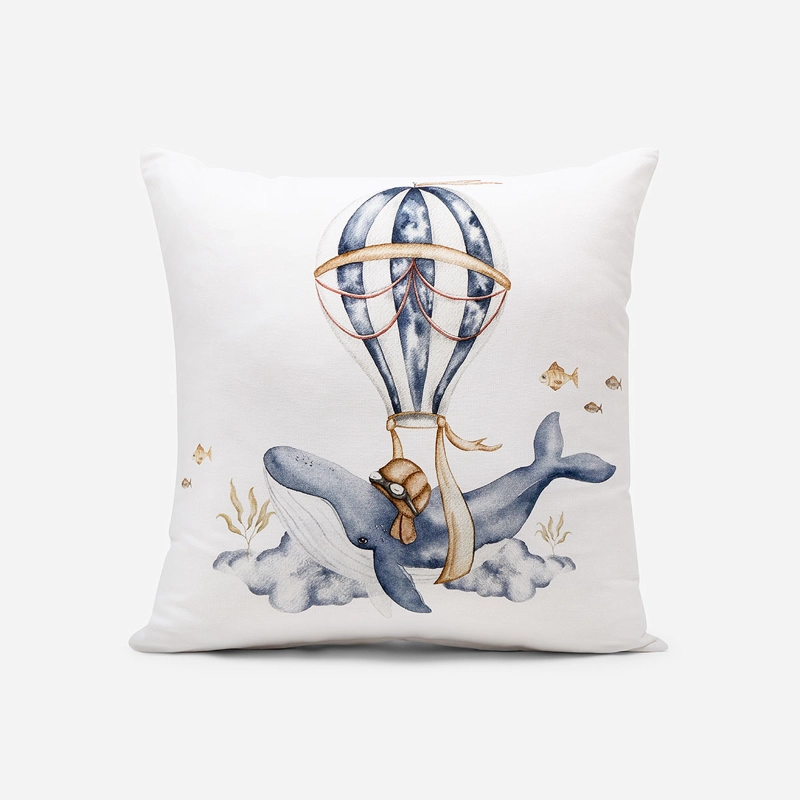 FUNDA DE COJIN BALLENAS 50X50 CM - 1