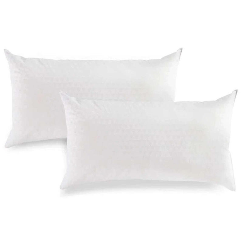 SET 2 ALMOHADAS ROSEN FIBRA LIGHT KING 90 X 50 CM ALGODÓN BLANCO - 4