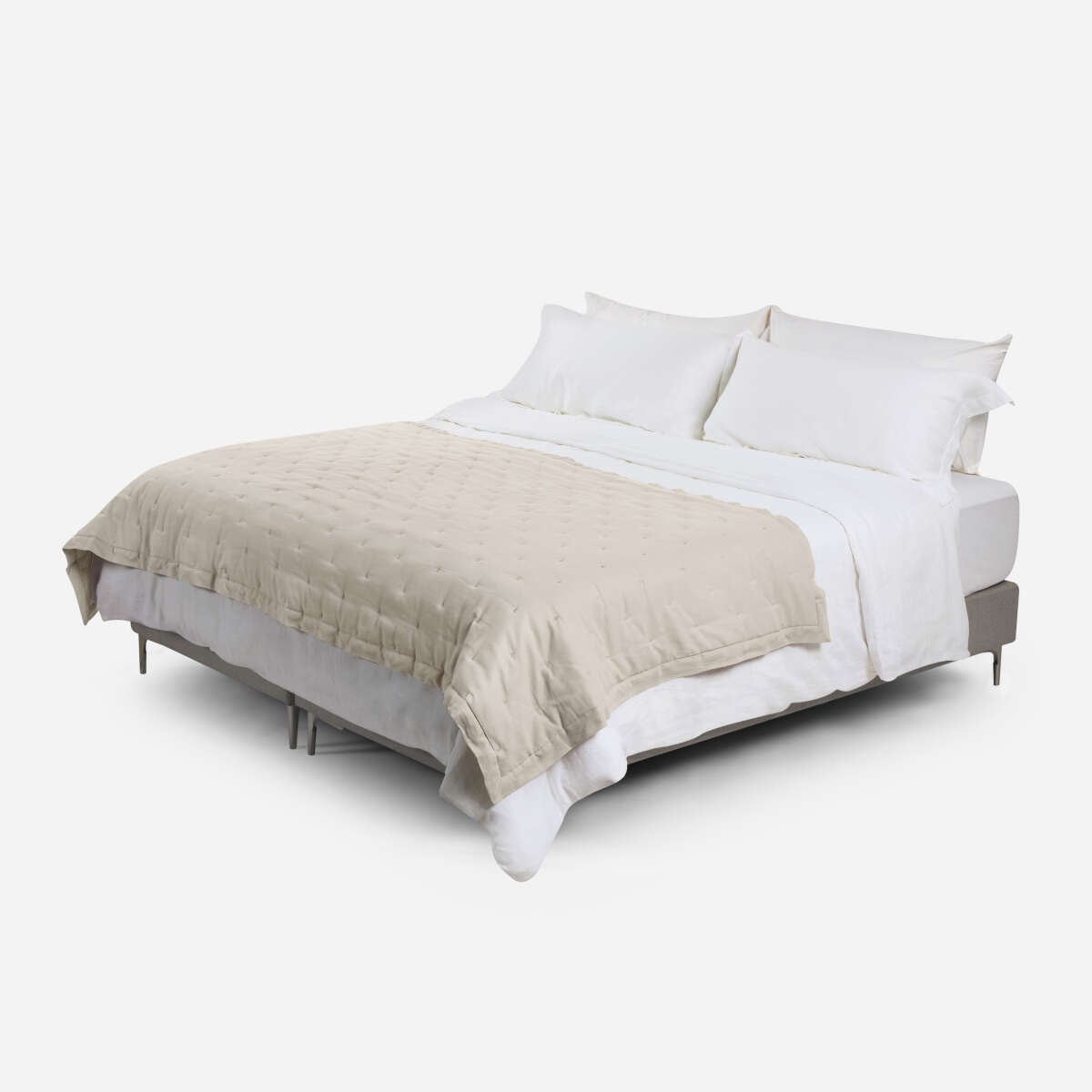 PIECERA ROSEN PURE ARENA 230 X 110 CM ALGODÓN LINO BEIGE - 1