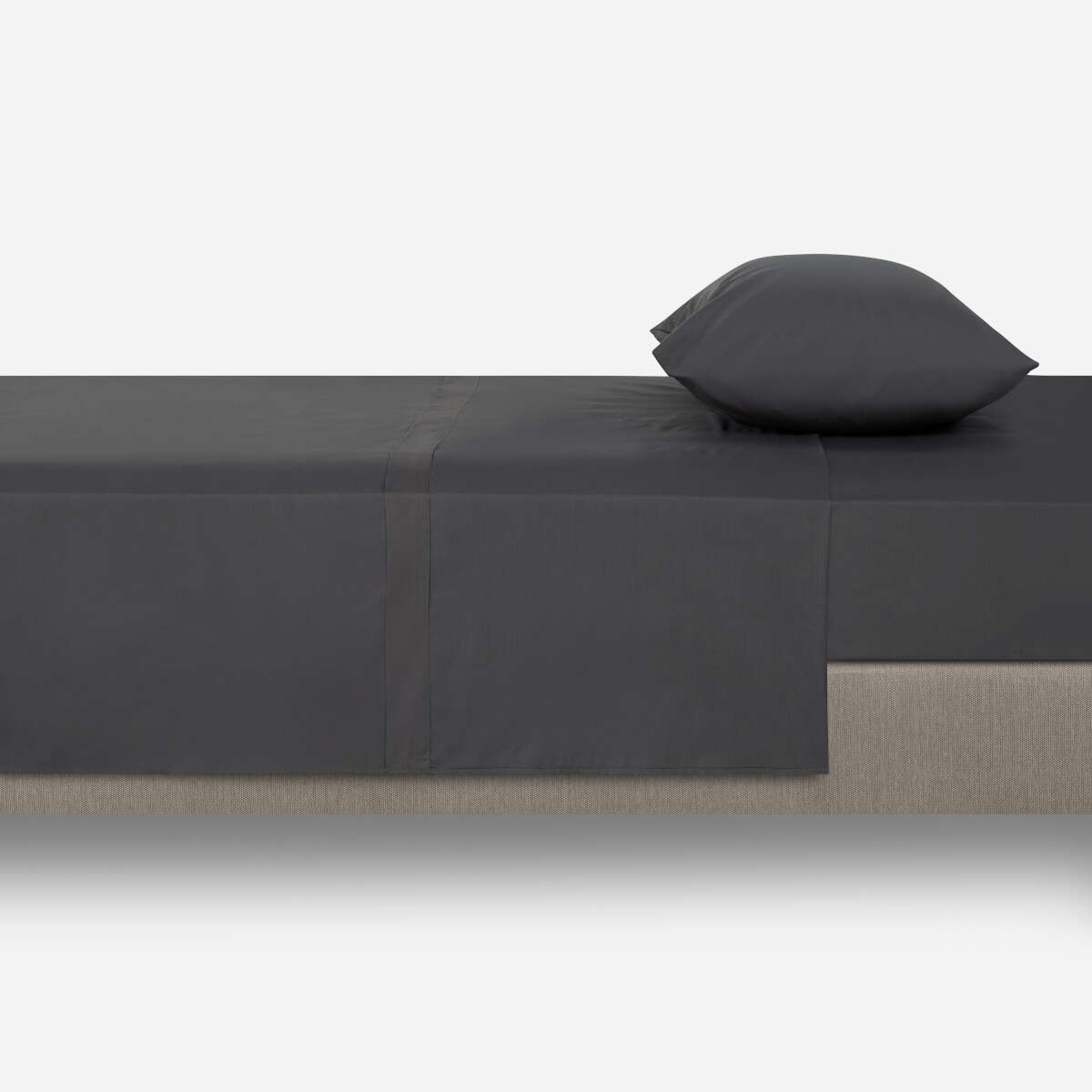 SÁBANAS ROSEN 1.5 PLAZAS 180 HILOS CHARCOAL LISA - 1