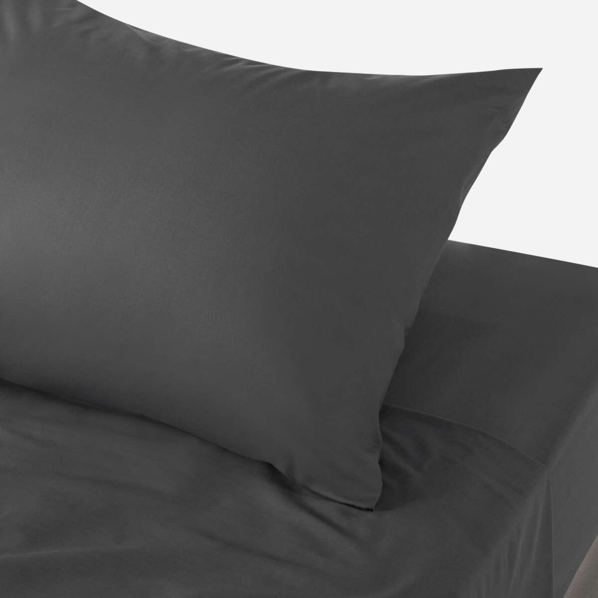 SÁBANAS ROSEN 1.5 PLAZAS 180 HILOS CHARCOAL LISA - 3