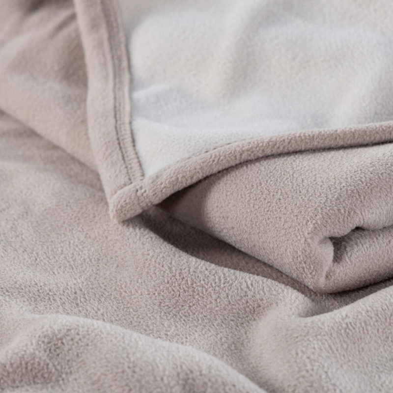 FRAZADA ROSEN 410 GRAMOS BICOLOR TOPO KING 250 X 220 CM BEIGE GRIS - 2